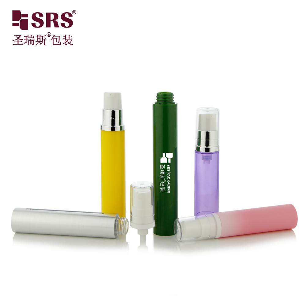 Cheap 5ml 10ml 12ml 15ml airless Serum bottle PP Plastic Empty cosmetic Packaging airless Cream bottle With Pump