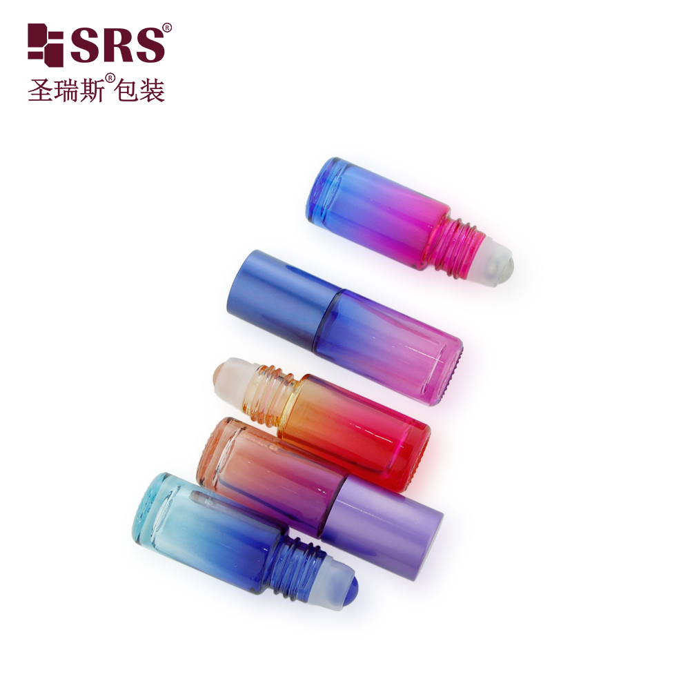 High Quality metal Roller Ball 5ml Glass Roll On Bottles for Essential Oils