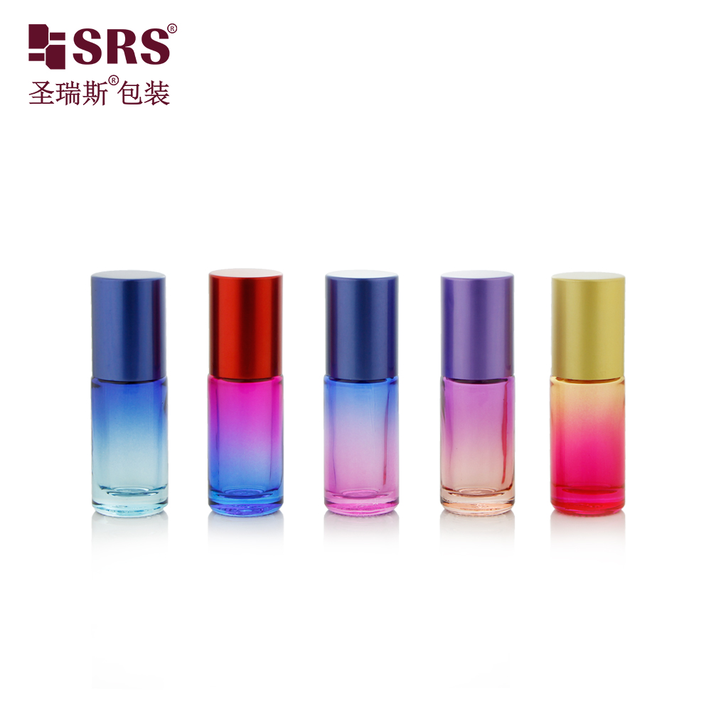 High Quality metal Roller Ball 5ml Glass Roll On Bottles for Essential Oils