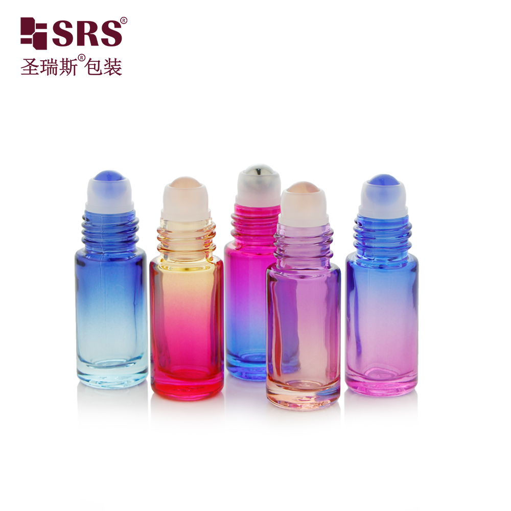 High Quality metal Roller Ball 5ml Glass Roll On Bottles for Essential Oils