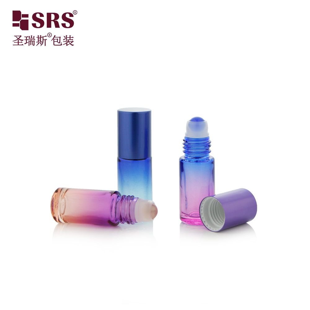 High Quality metal Roller Ball 5ml Glass Roll On Bottles for Essential Oils