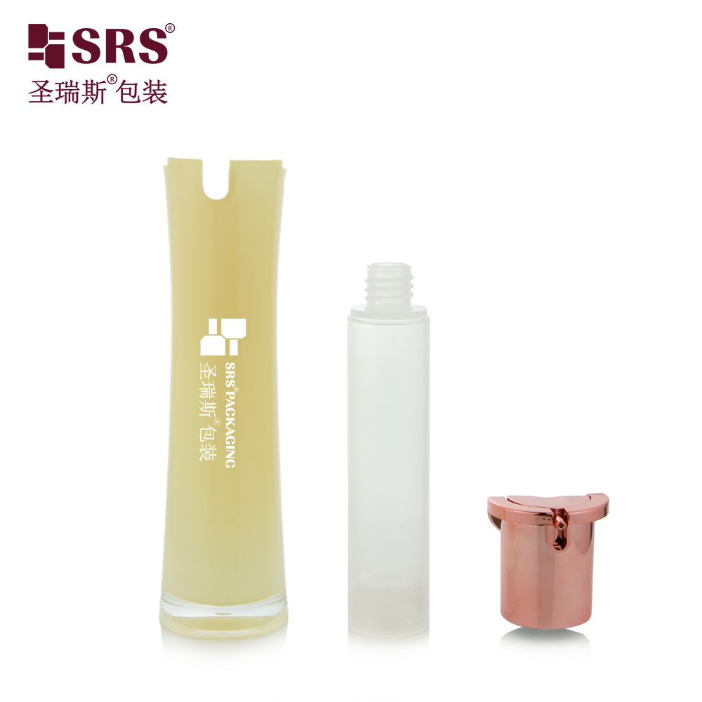 Double Wall Acrylic Airless White 15ml 30ml 50ml 100ml Airless Lotion Serum Skin Care Packaging