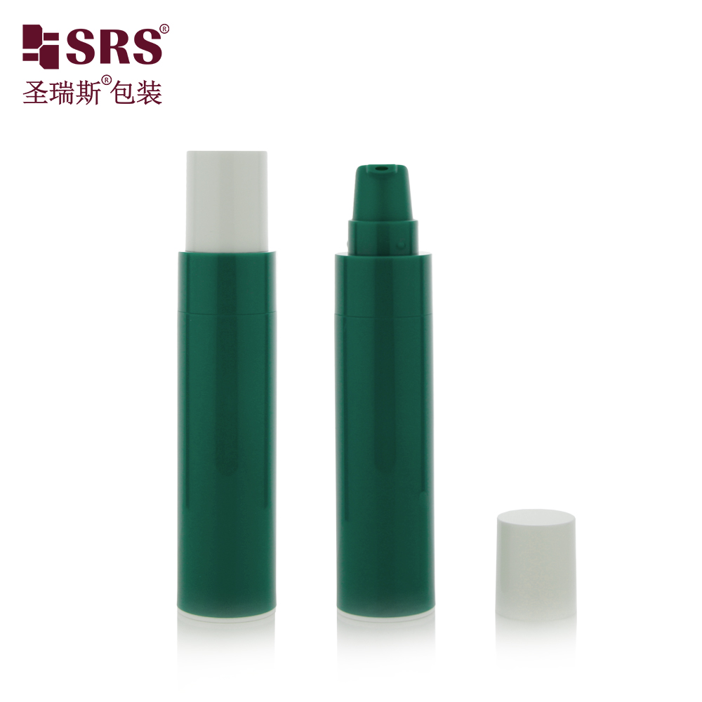 Travelling 45ml Green Vacuum Container Portable pp plastic airless pump bottle With Dispenser