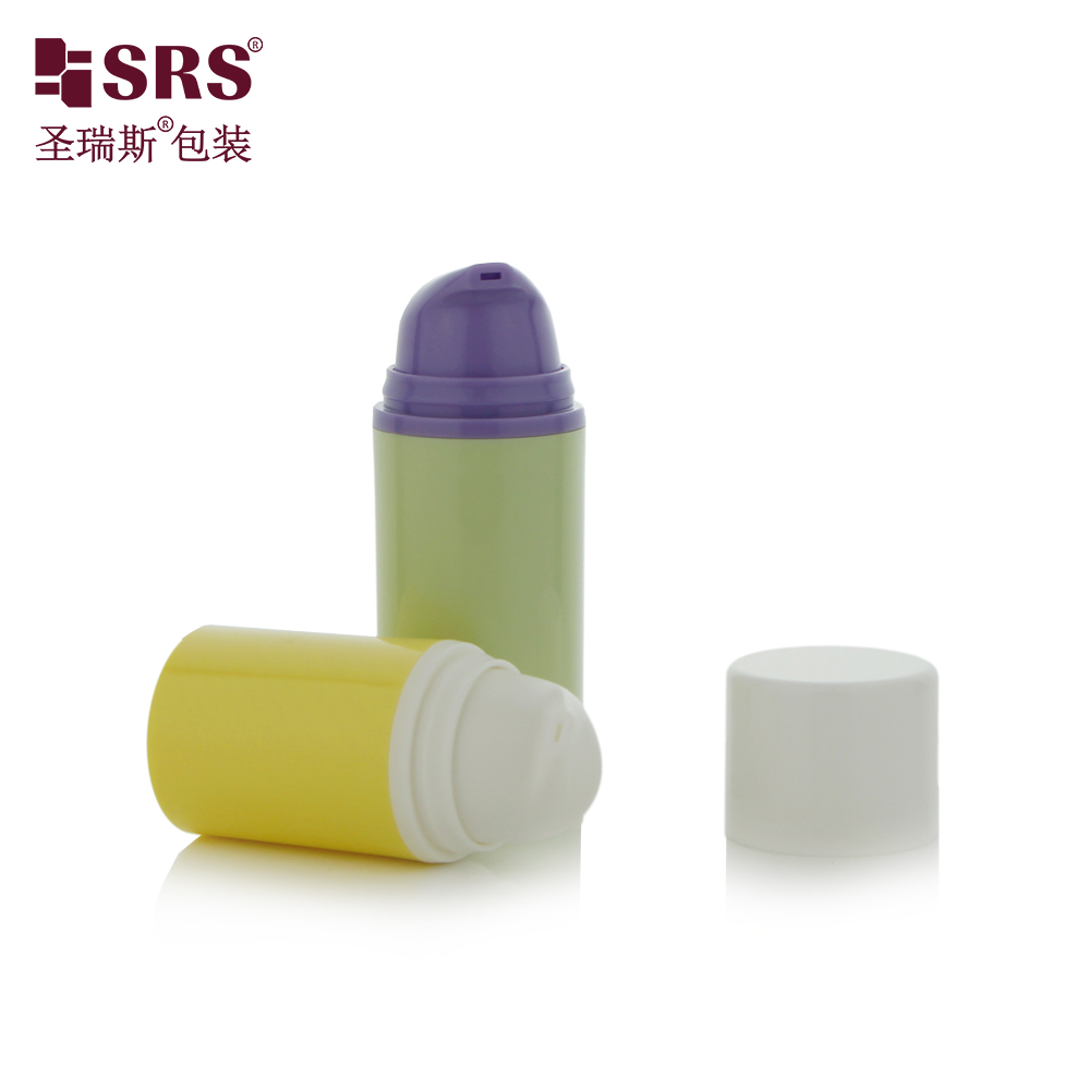 Custom empty 15ml 30ml 50ml airless pump bottle skincare vacuum packaging