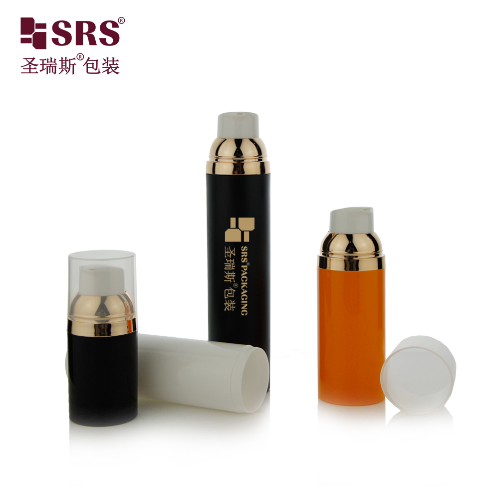 Airless Pump bottle Plastic 30ml 50ml 75ml 100 ml airless Vacuum Cosmetic Pump bottle With Custom Logo