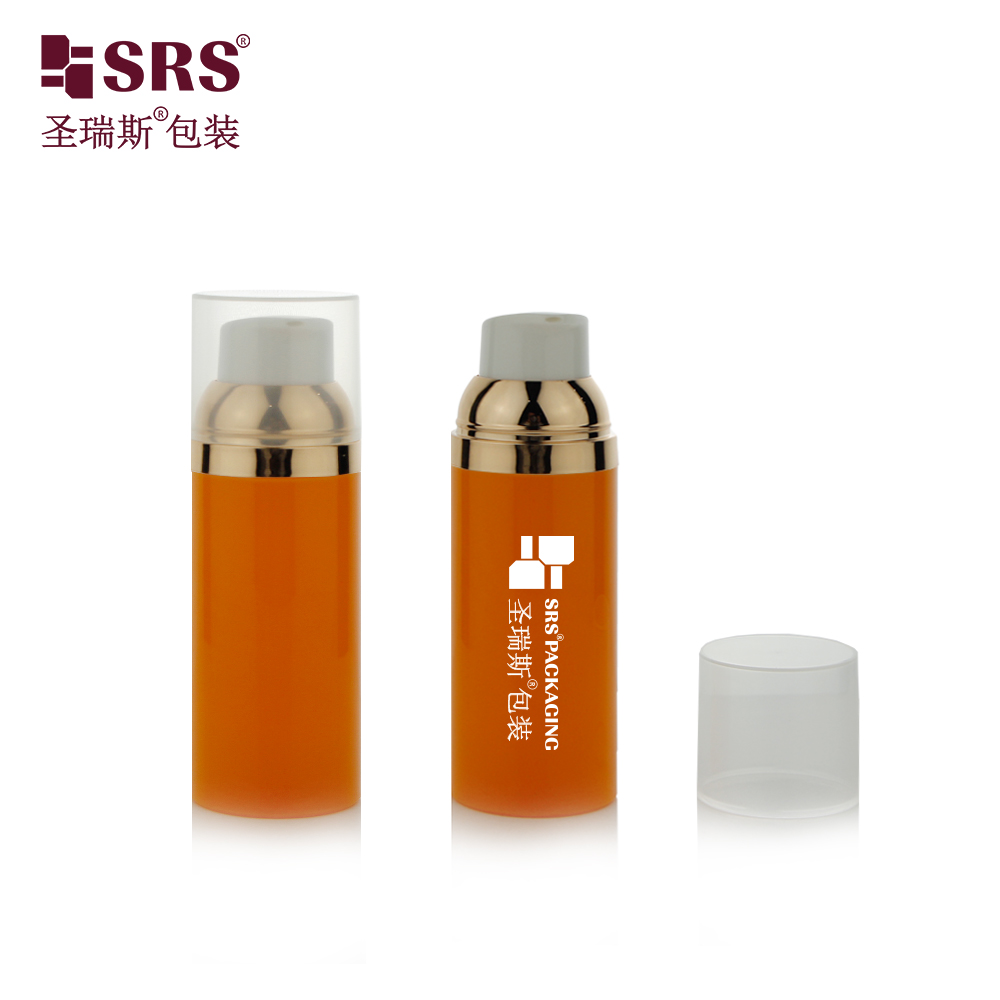 Airless Pump bottle Plastic 30ml 50ml 75ml 100 ml airless Vacuum Cosmetic Pump bottle With Custom Logo