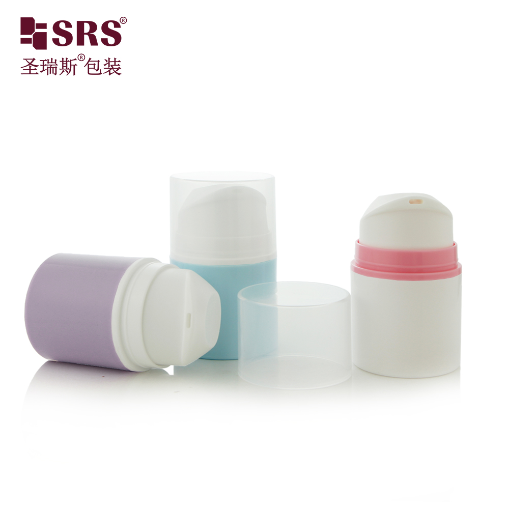 Round Cute Shape PP PCR Luxury Customize Injection Color Eco-friendly Airless Pump Bottle