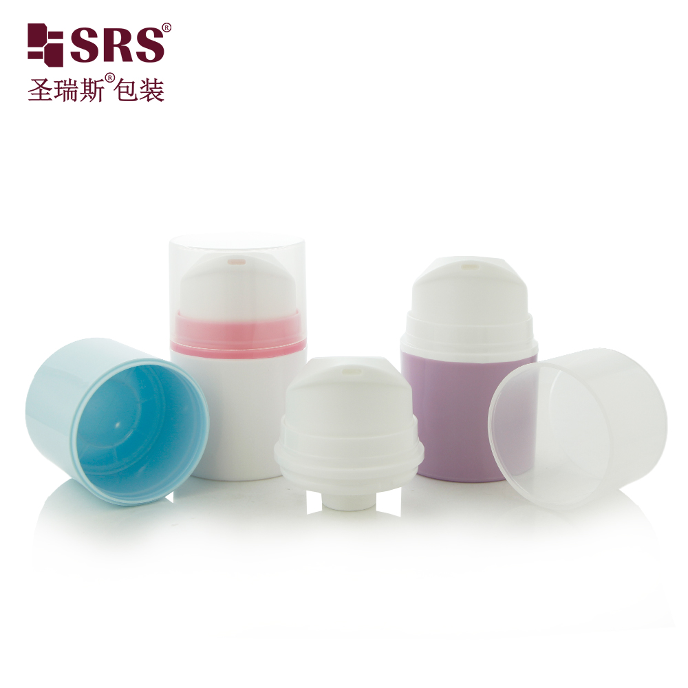 Round Cute Shape PP PCR Luxury Customize Injection Color Eco-friendly Airless Pump Bottle