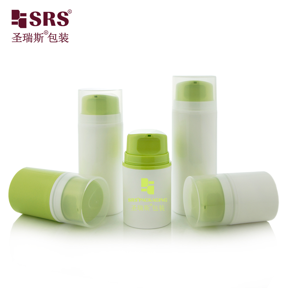 Empty Airless Serum Pump Bottle 30ml 50ml 80ml 100ml 120ml 150ml 200ml Plastic Snap On Airless Lotion Cream Bottle