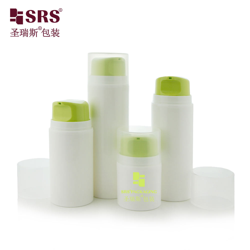 Empty Airless Serum Pump Bottle 30ml 50ml 80ml 100ml 120ml 150ml 200ml Plastic Snap On Airless Lotion Cream Bottle