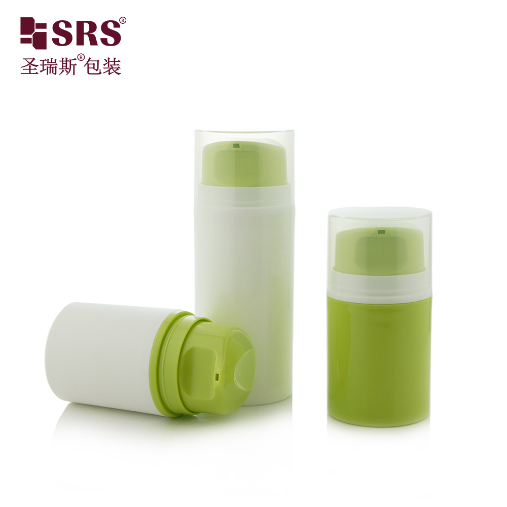 Empty Airless Serum Pump Bottle 30ml 50ml 80ml 100ml 120ml 150ml 200ml Plastic Snap On Airless Lotion Cream Bottle