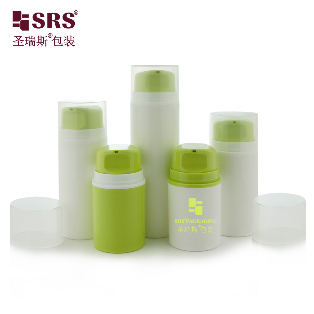 Empty Airless Serum Pump Bottle 30ml 50ml 80ml 100ml 120ml 150ml 200ml Plastic Snap On Airless Lotion Cream Bottle