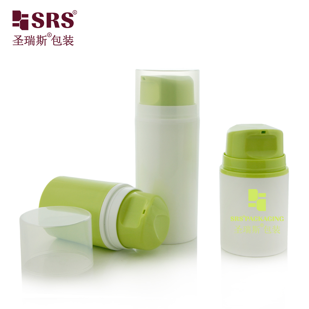 Empty Airless Serum Pump Bottle 30ml 50ml 80ml 100ml 120ml 150ml 200ml Plastic Snap On Airless Lotion Cream Bottle