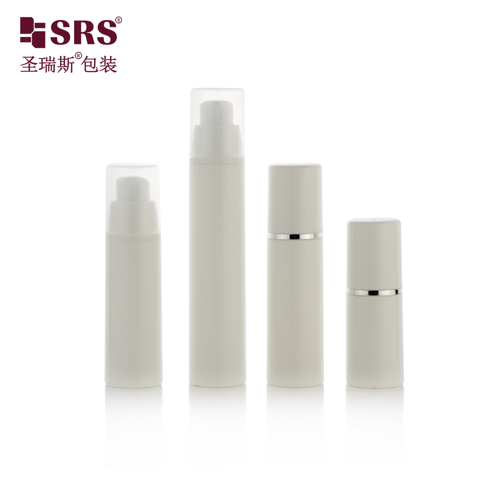 Eco friendly 15ml 30ml 50ml airless bottle custom color  PP plastic skincare lotion packaging 