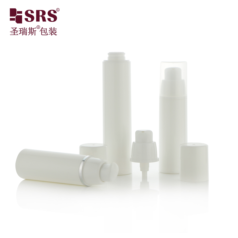 Eco friendly 15ml 30ml 50ml airless bottle custom color  PP plastic skincare lotion packaging 