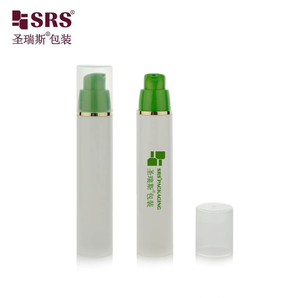 Eco friendly 15ml 30ml 50ml airless bottle custom color  PP plastic skincare lotion packaging 