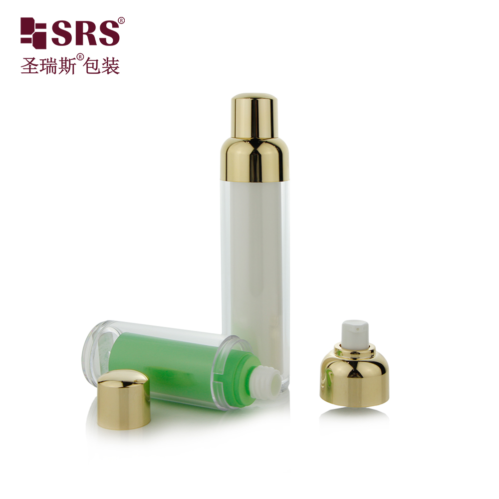 Luxury Serum Essential Oil Lotion Packaging Empty 30ml 50ml Plastic Cosmetic Twist Up Airless Pump Bottle