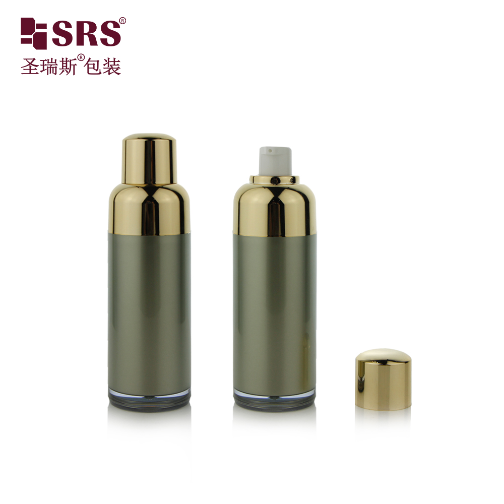 Luxury Serum Essential Oil Lotion Packaging Empty 30ml 50ml Plastic Cosmetic Twist Up Airless Pump Bottle