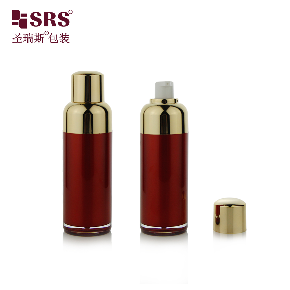 Luxury Serum Essential Oil Lotion Packaging Empty 30ml 50ml Plastic Cosmetic Twist Up Airless Pump Bottle