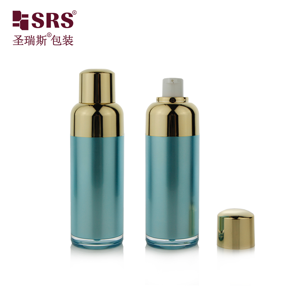 Luxury Serum Essential Oil Lotion Packaging Empty 30ml 50ml Plastic Cosmetic Twist Up Airless Pump Bottle