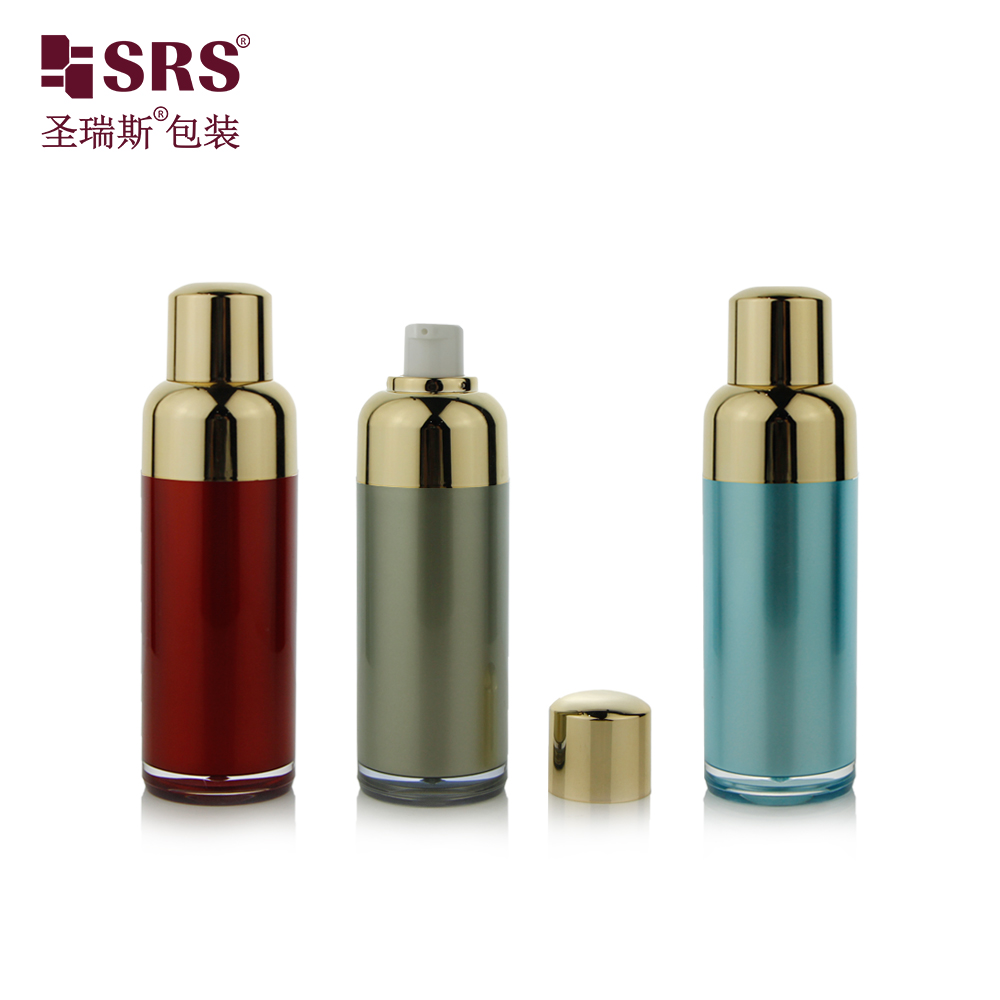 Luxury Serum Essential Oil Lotion Packaging Empty 30ml 50ml Plastic Cosmetic Twist Up Airless Pump Bottle