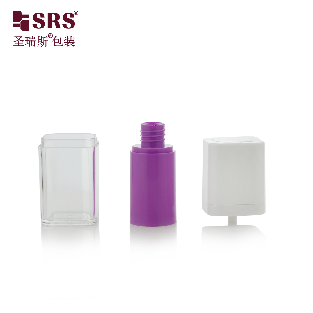 15ml 30ml 50ml square frosted cheap AS twist up cosmetic skincare foundation lotion packaging airless pump bottle