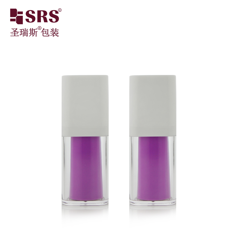 15ml 30ml 50ml square frosted cheap AS twist up cosmetic skincare foundation lotion packaging airless pump bottle