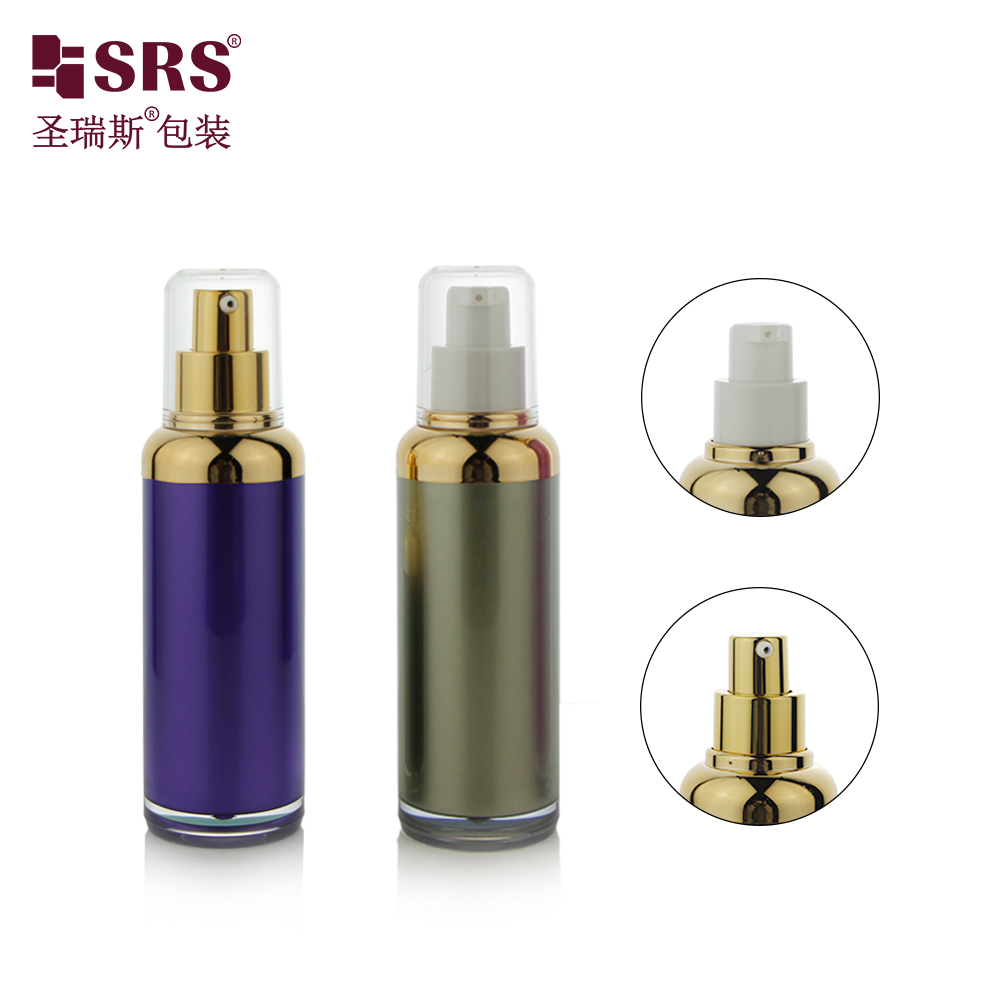 Factory Made Wholesale Round Shape Airless Lotion Pump Container Plastic Bottle