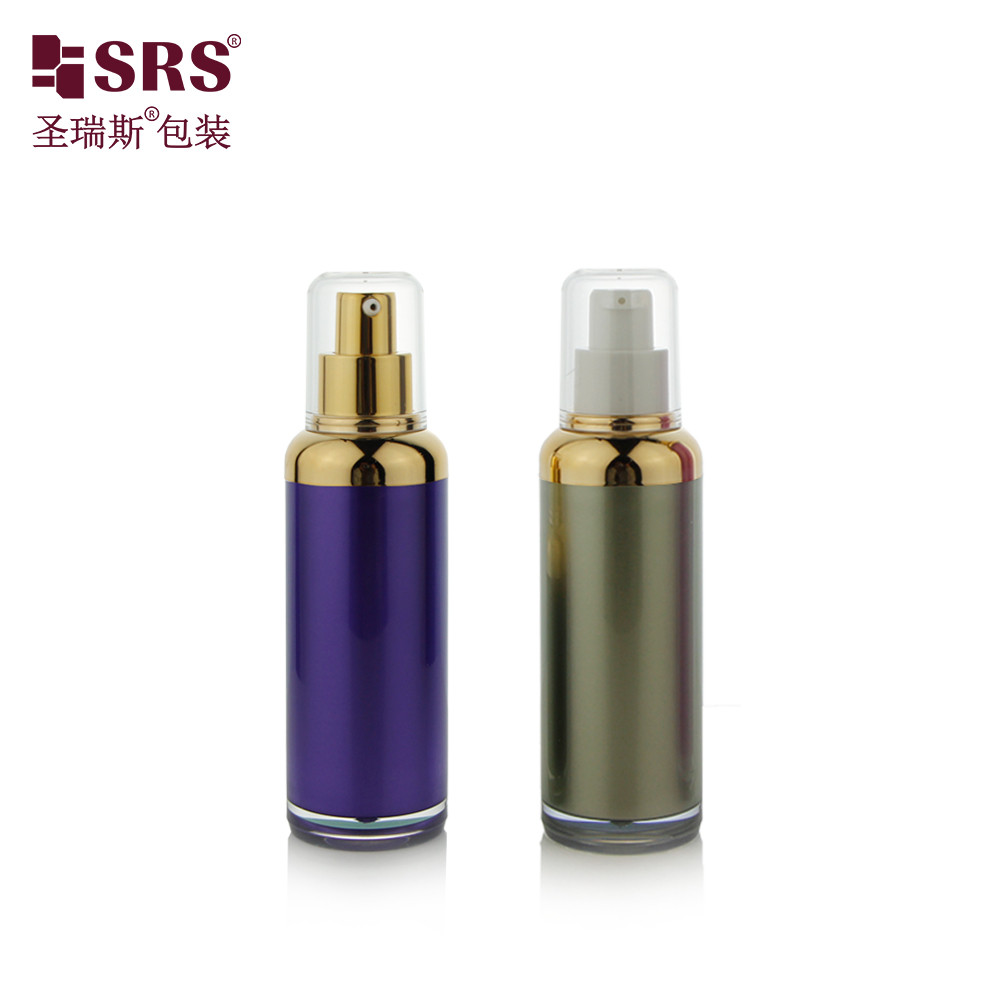 Factory Made Wholesale Round Shape Airless Lotion Pump Container Plastic Bottle