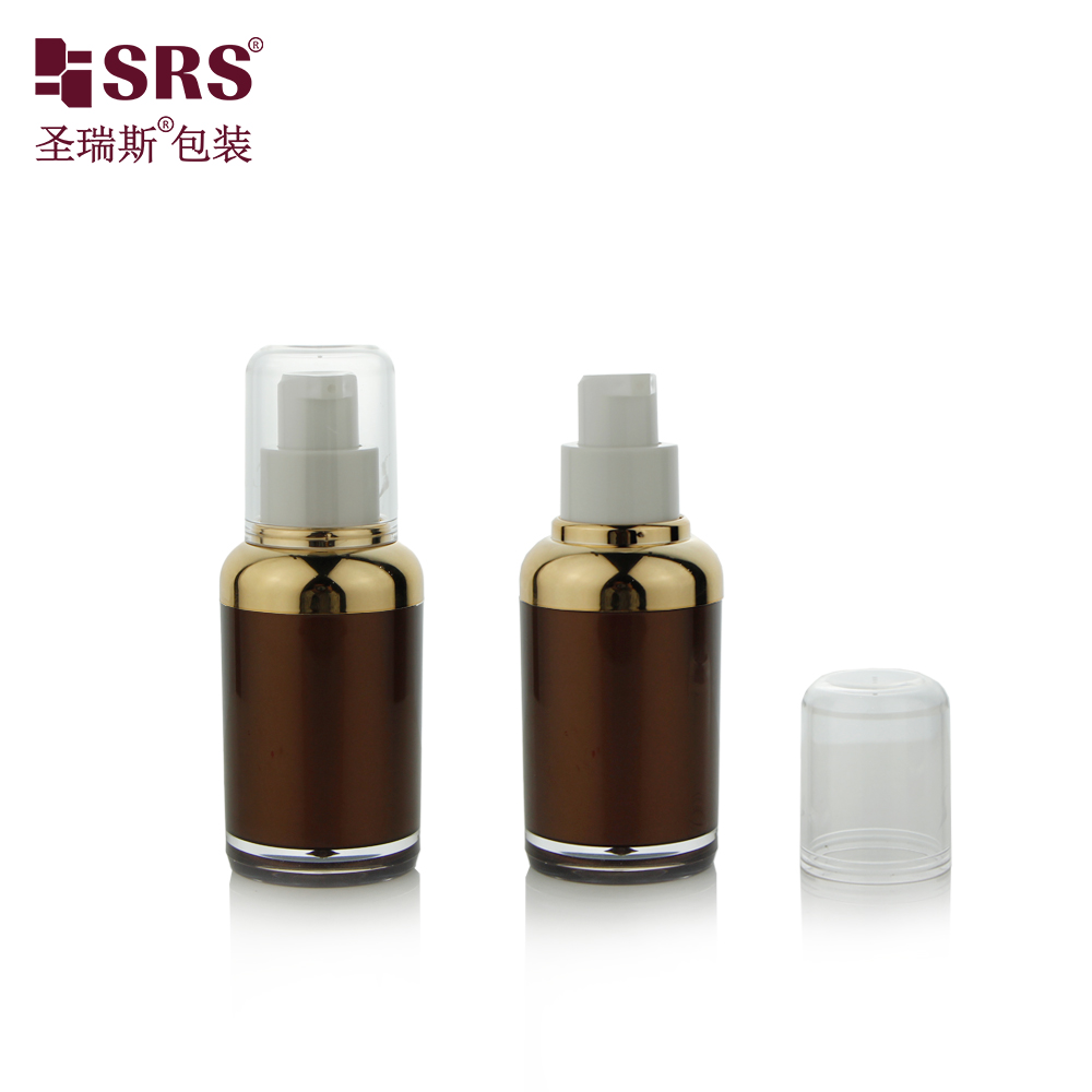 Factory Made Wholesale Round Shape Airless Lotion Pump Container Plastic Bottle