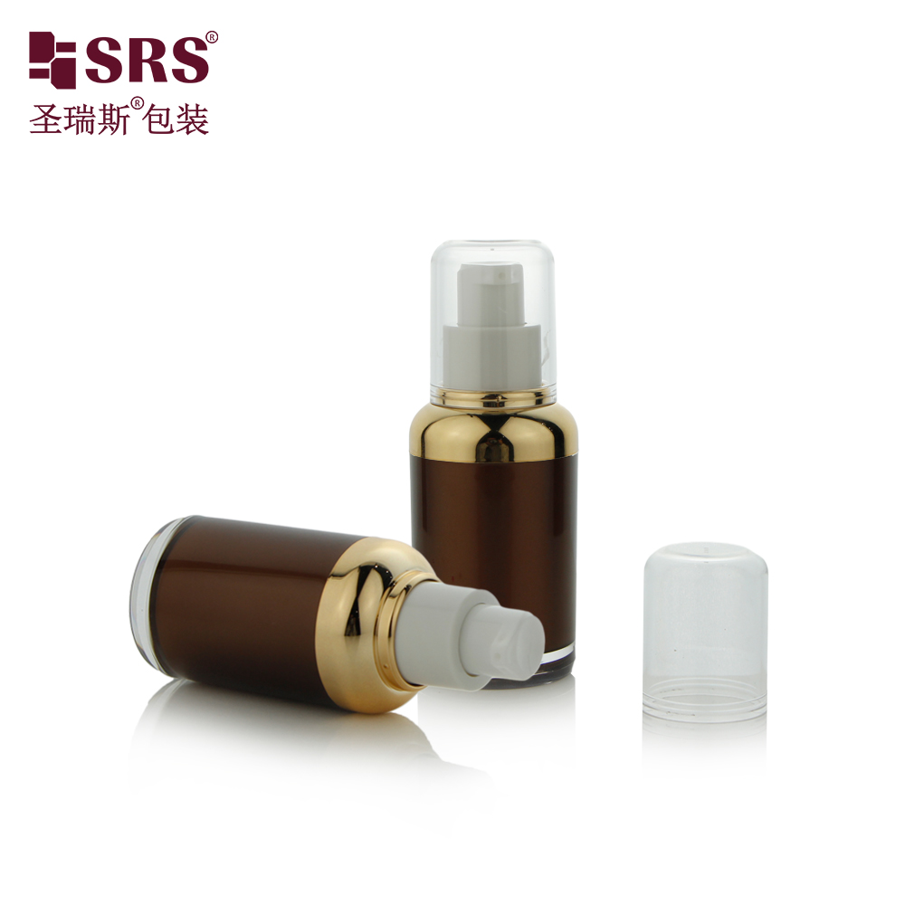 Factory Made Wholesale Round Shape Airless Lotion Pump Container Plastic Bottle