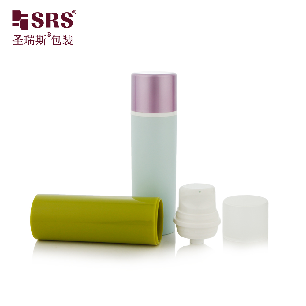 Skincare Cosmetic Plastic PP PCR Recyclable Cosmetic Serum Lotion Pink Empty Black Airless Pump Bottle