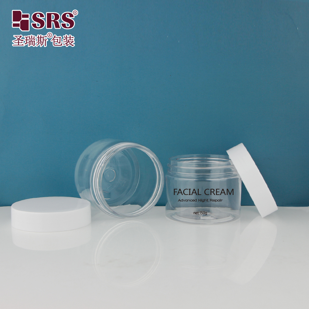 Factory Manufacturer Plastic Empty 120g Injection Color Body Cream Container 100g PET jar