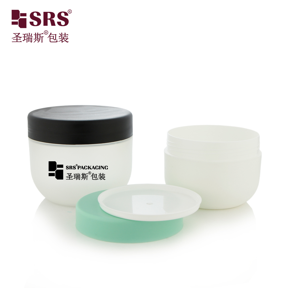 Cosmetic Jars 200g 300g Cosmetic Cream Jars Plastic Body Scrub Container