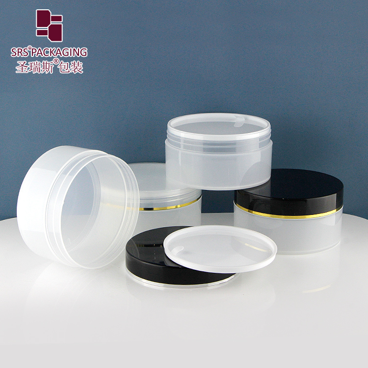 Wholesale Custom Empty Plastic Sealable PP jar 80ml 100ml 120ml 150ml 200ml 300ml 400ml for hair face cream