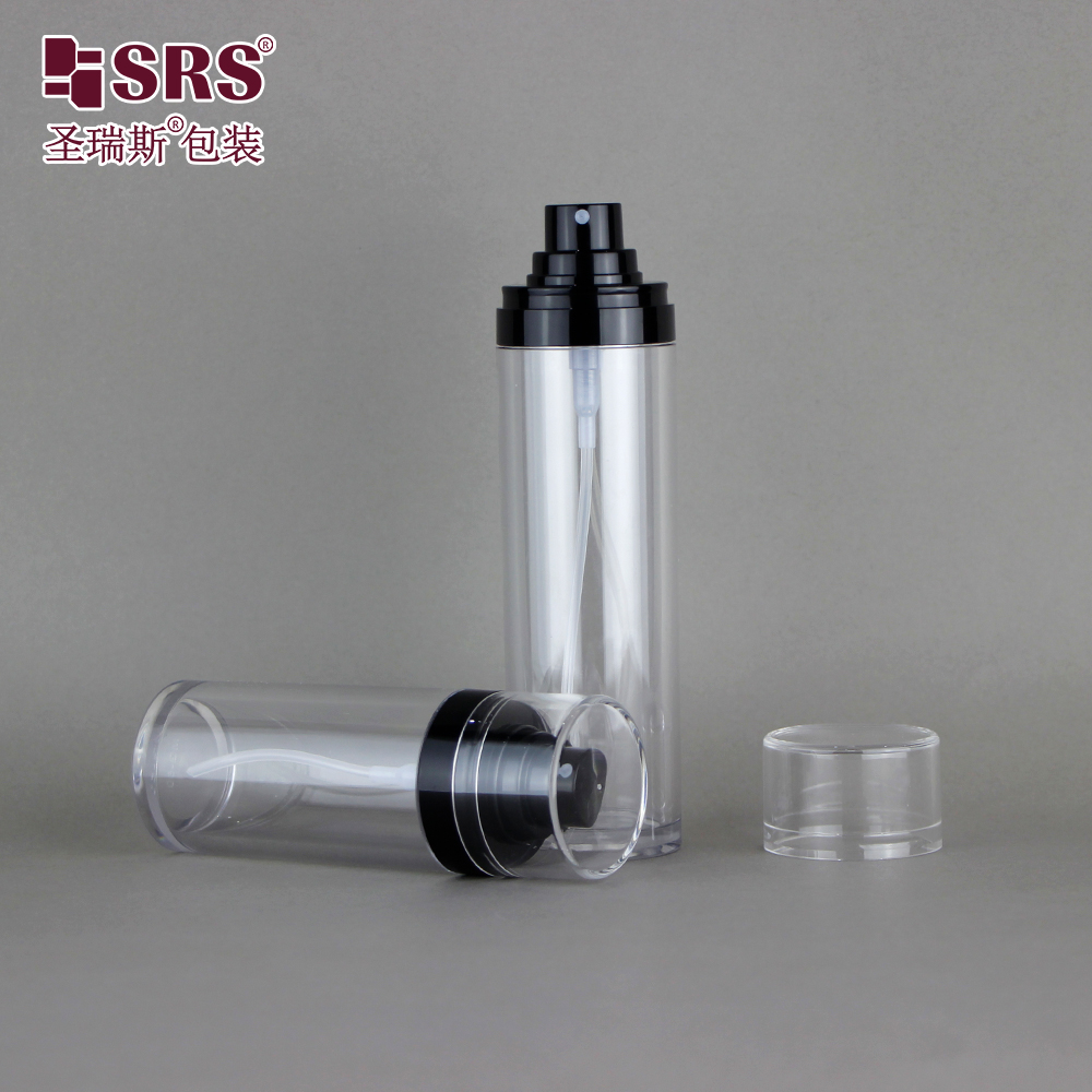 High Quality Luxury Empty PETG Plastic Serum Bottle with Lotion Pump for Face Oil Cream Packaging