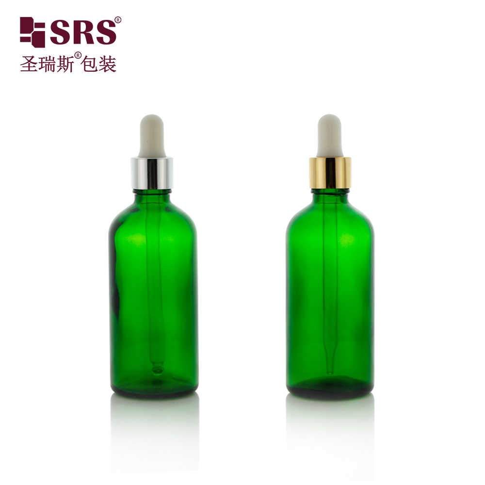 Dropper Bottle Blue Amber clear Green Glass Essential Oil Packaging 