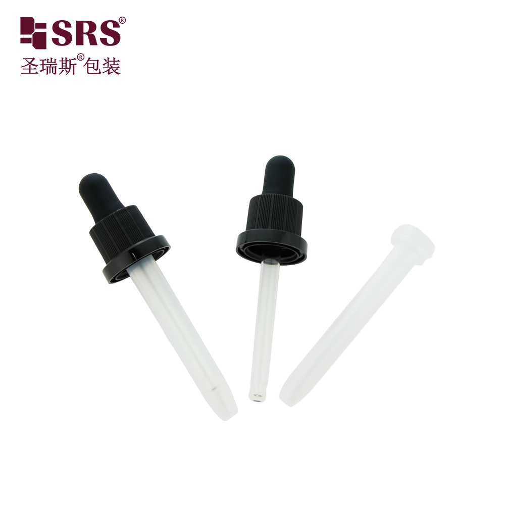 Factory New Product Custom Black Rubber Evident Temper Dropper Cap For Essential Oil 