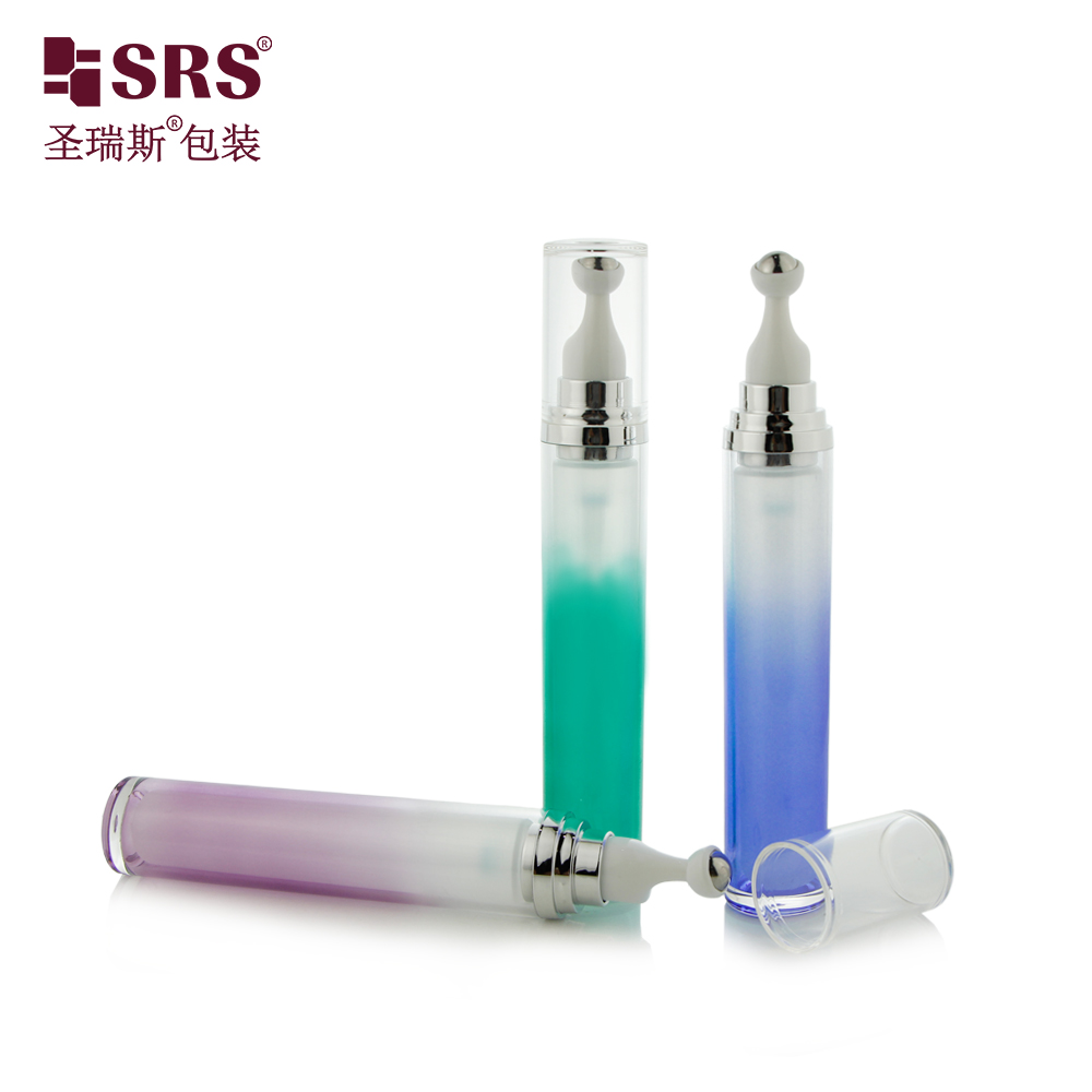 Wholesale Factory Price 15ml 20ml Custom Injection Painting Metalized Color Acrylic Roller Bottle