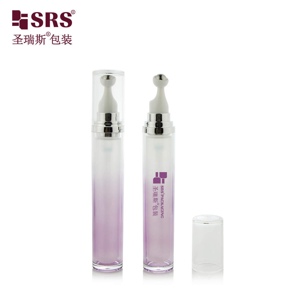 Wholesale Factory Price 15ml 20ml Custom Injection Painting Metalized Color Acrylic Roller Bottle