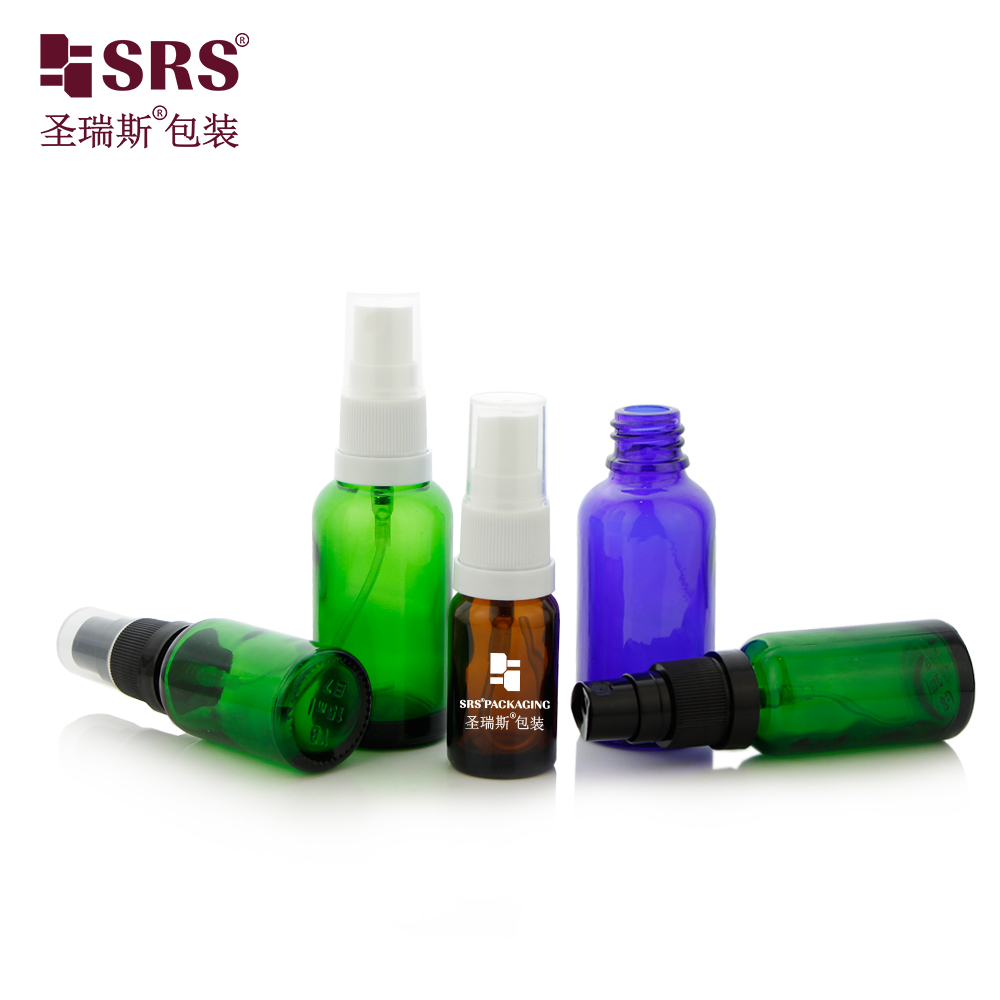 Empty 30ml 50ml 100ml Round Frosted Glass Essential Oil Fine Mister Room Tamper Proof Spray Bottle