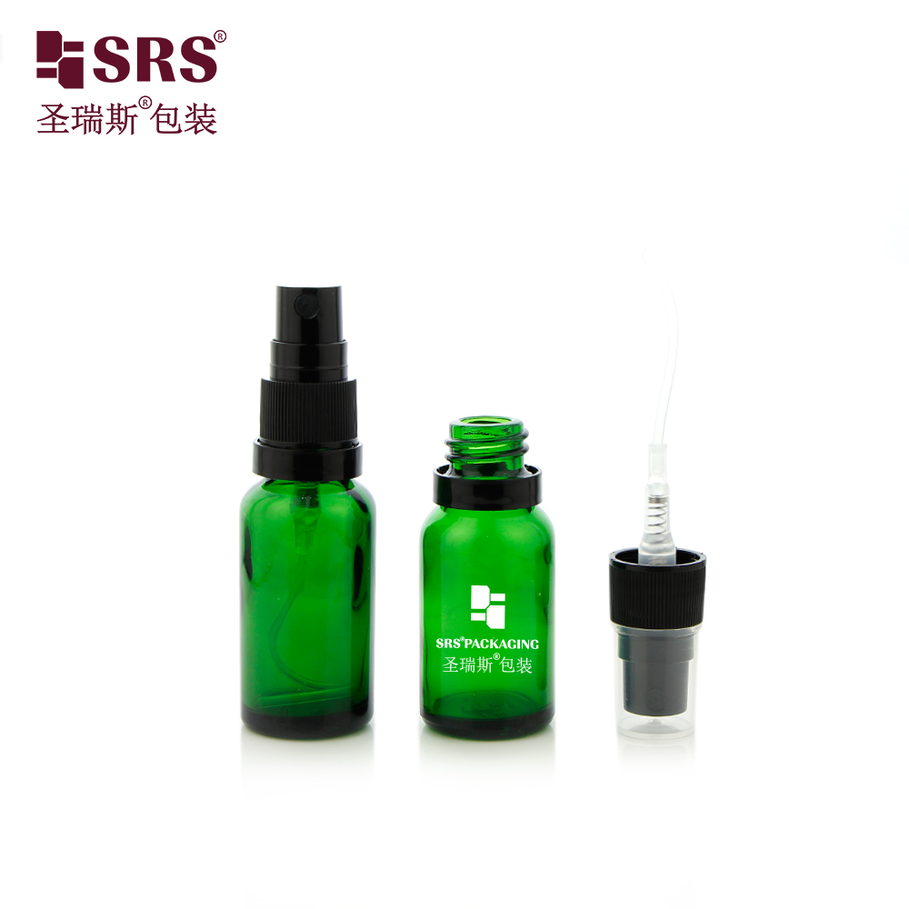 Empty 30ml 50ml 100ml Round Frosted Glass Essential Oil Fine Mister Room Tamper Proof Spray Bottle