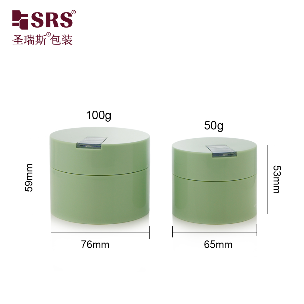 Factory Wholesale Recyclable PP Cream Jars 50g 100g Cylinder Cosmetic Container Bottles For Personal Care