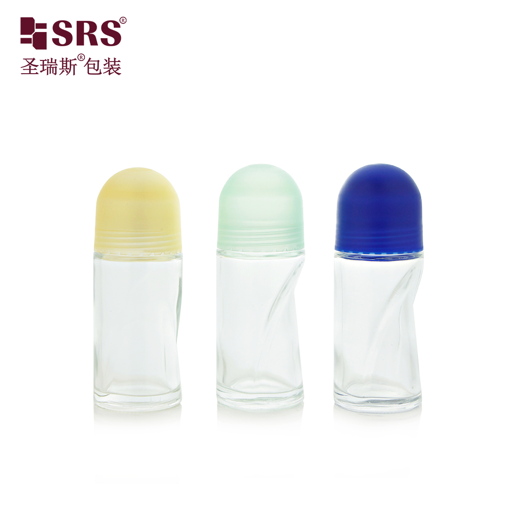 Empty Packaging 50ml Roll on Glass Bottle Deodorant Bottle for Essential Oils 