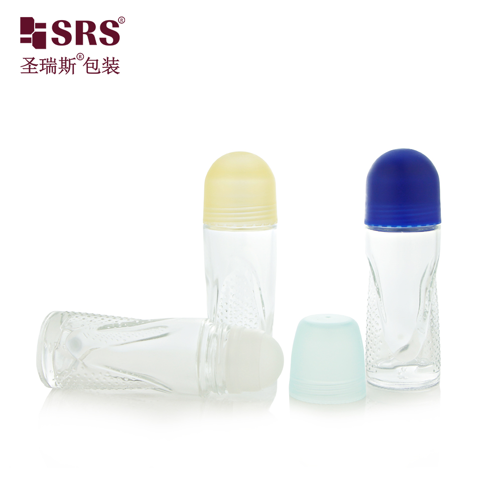 Wholesale Custom 50ml Empty White Refillable Plastic Roll on Bottle Deodorant Roller Container