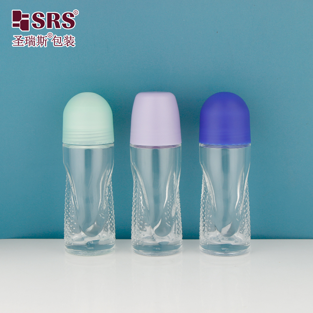 Wholesale Custom 50ml Empty White Refillable Plastic Roll on Bottle Deodorant Roller Container