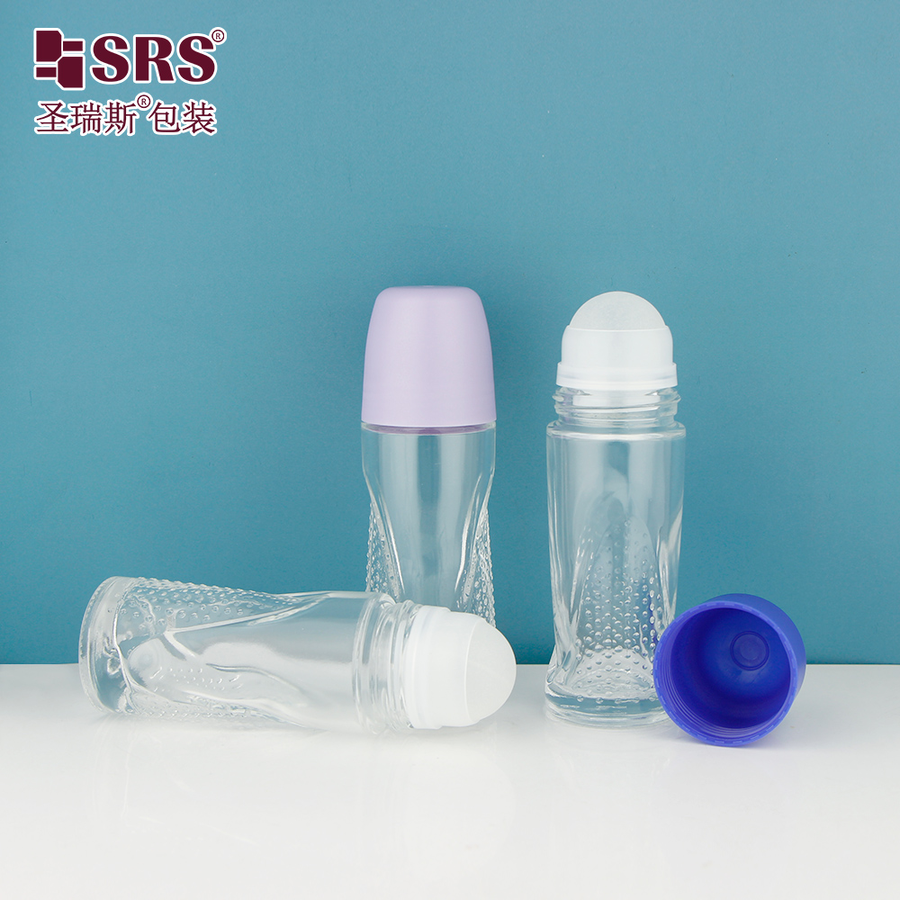 Wholesale Custom 50ml Empty White Refillable Plastic Roll on Bottle Deodorant Roller Container