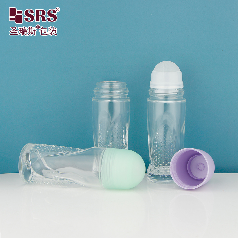 Wholesale Custom 50ml Empty White Refillable Plastic Roll on Bottle Deodorant Roller Container