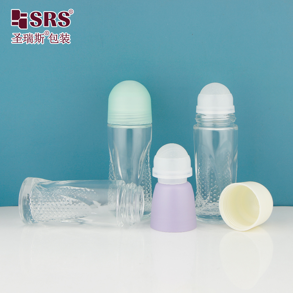 Wholesale Custom 50ml Empty White Refillable Plastic Roll on Bottle Deodorant Roller Container