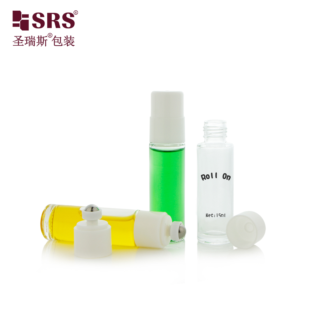 Essential Oil 15ml Glass Sample Roller Perfume Bottle High-End Perfume Massage Roller Bottle